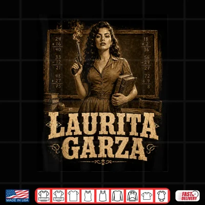 Design Funny Laurita Garza Vintage Western Teacher Scene Fun Shirt