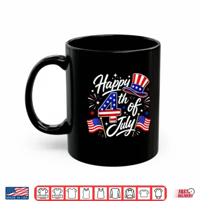 Mug Happy 4th of July Patriotic American Flag USA Shirt