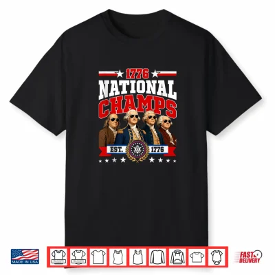 Retro 1776 National Champs Presidents Usa American July 4Th Shirt