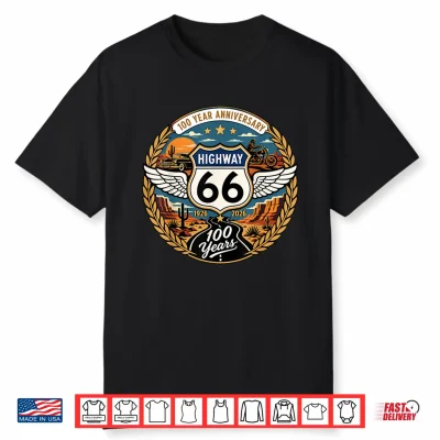 Highway 66 Centennial Car Anniversary 100 Years 1926 2026 Shirt