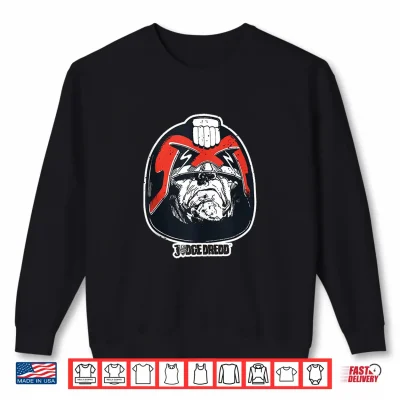 Sweatshirt Judge Dredd Classic Helmet 2000 AD Retro Comic Shirt