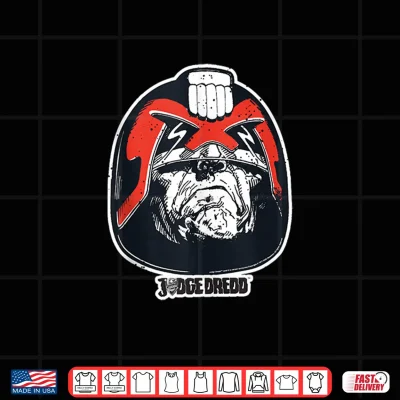Design Judge Dredd Classic Helmet 2000 AD Retro Comic Shirt