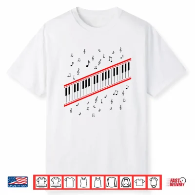 Piano Keys Lover Beat It Pianist 1980S Dance Costume Music Shirt