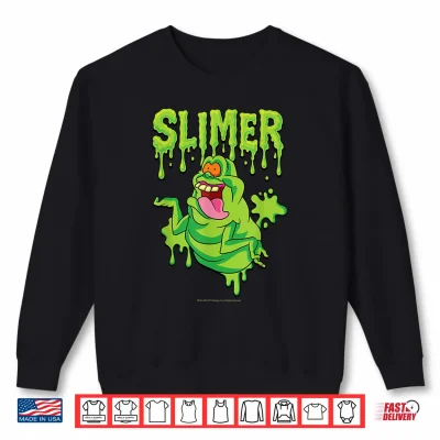 Sweatshirt The Real Ghostbusters Ecto Green Slimer Retro 80s Cartoon Shirt