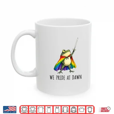 Mug We Pride At Dawn Funny Frog LGBTQ Support Pride Month Gifts Shirt