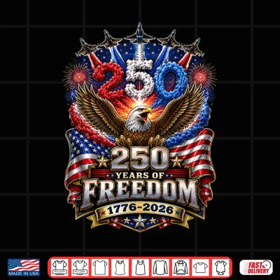 Design 1776 2026 Patriotic Eagle America 250 Years 4th of July Shirt