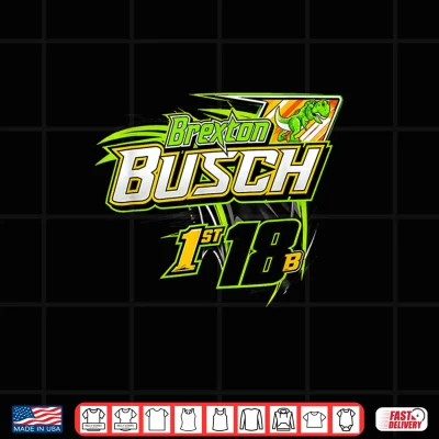 Design Brexton Busch 18B Racing Dinosaur Shirt