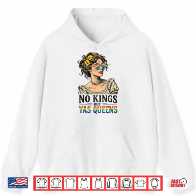 Hoodie No Kings But Yas Queens Retro LGBTQ Pride Month Ally Pride Shirt