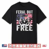 Funny Feral But Free Raccoon 4Th Of July Toddler Boys Kids Shirt