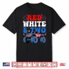 2Nd Birthday Boy Monster Truck Red White And Two 4Th Of July Shirt