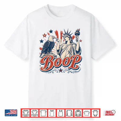 Boop Eagle 4Th Of July Retro Patriotic Liberty Bald Eagle Shirt