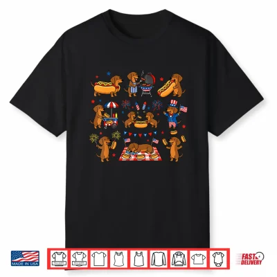 Dachshund 4Th Of July Us Patriotic Weiner Dog Fourth Of July Shirt
