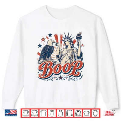Sweatshirt Boop Eagle 4th of July Retro Patriotic Liberty Bald Eagle Shirt