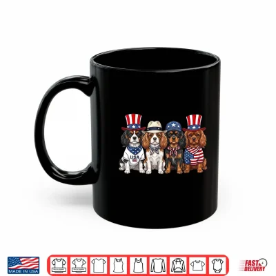 Mug Cavalier King Charles 4th of July Patriotic Funny Dog Lovers Shirt