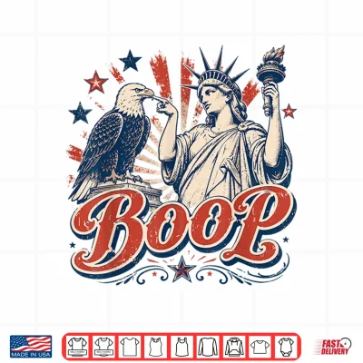 Design Boop Eagle 4th of July Retro Patriotic Liberty Bald Eagle Shirt