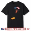 Funny Hot Dog Jumping Into Bun Sausage Bbq Skydiving Usa Shirt