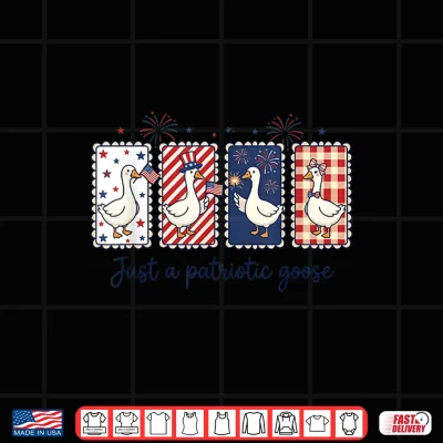 Just A Patriotic Goose Shirts Cute 4Th Of July Goose Shirt 4 Design Just A Patriotic Goose Shirts Cute 4th of July Goose Shirt