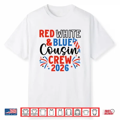 Red White & Blue Patriotic Cousin Crew 4Th Of July Family Shirt