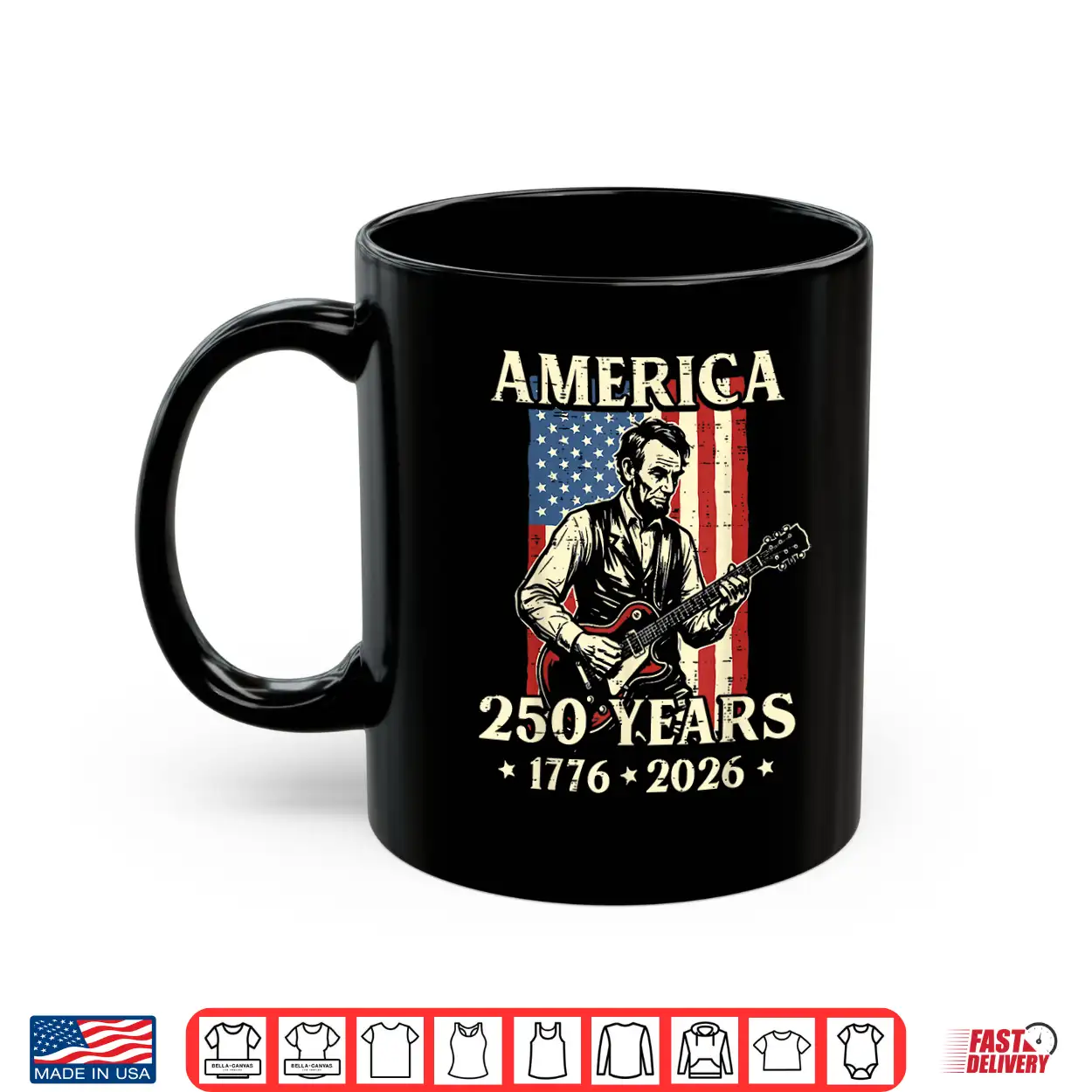 Lincoln Guitar America 250 250Th Anniversary 4Th Of July Shirt Lincoln Guitar America 250 250Th Anniversary 4Th Of July Shirt