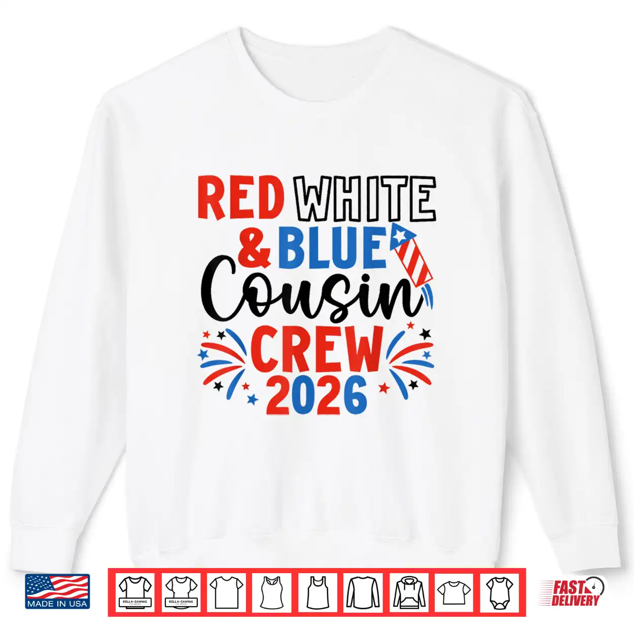 Red White & Blue Patriotic Cousin Crew 4Th Of July Family Shirt Red White & Blue Patriotic Cousin Crew 4Th Of July Family Shirt