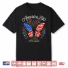 Black-T-Shirt-250Th Anniversary Butterfly 250 Years 1776 2026 4Th Of July Shirt