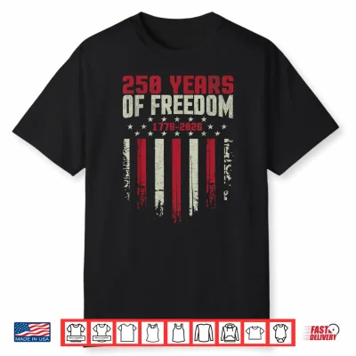 Black-T-Shirt-America Retro 250 Years 250Th Anniversary Usa Shirt 1776 Shirt