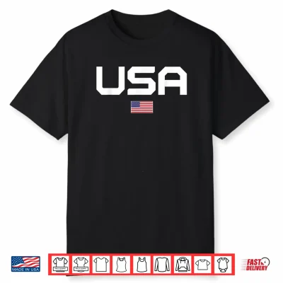 Black-T-Shirt-American Flag Cool Patriotic Men Women 4Th Of July Usa Shirt
