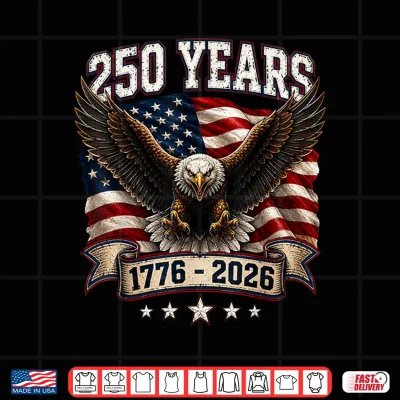 Design 250 Years Anniversary American 1776 2026 Patriotic Eagle Shirt