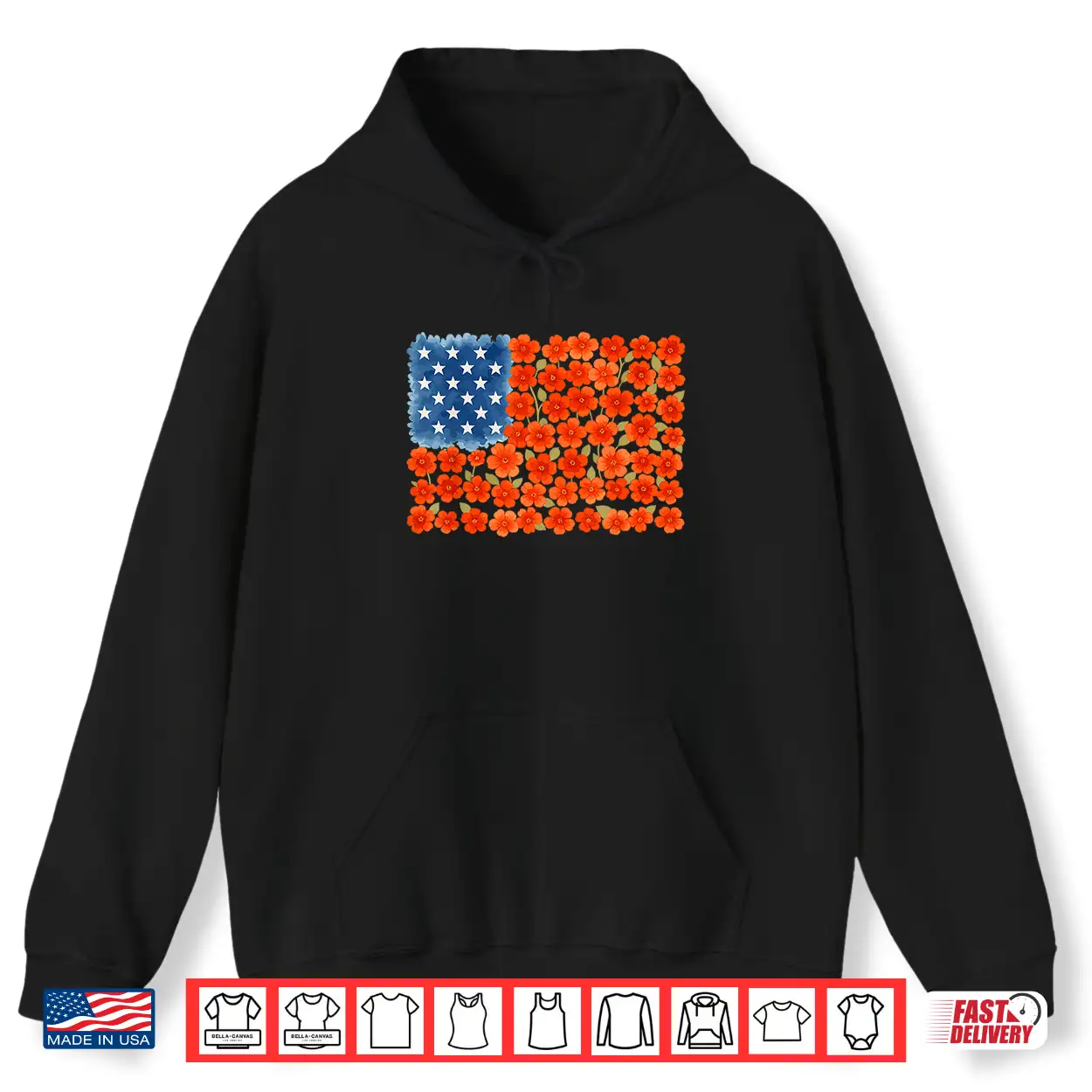 American Flag Poppy Flowers 4Th Of July Patriotic Men Women Shirt American Flag Poppy Flowers 4Th Of July Patriotic Men Women Shirt