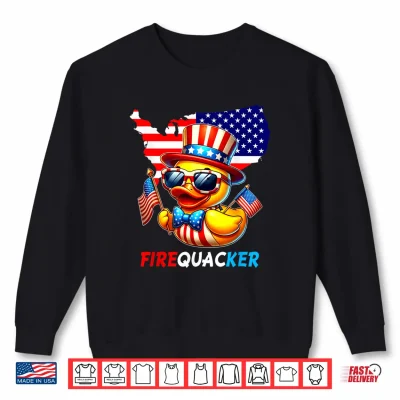 Sweatshirt 4th of July Duck Firequacker Patriotic Fourth of July Funny Shirt