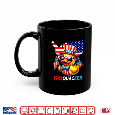 Mug 4th of July Duck Firequacker Patriotic Fourth of July Funny Shirt