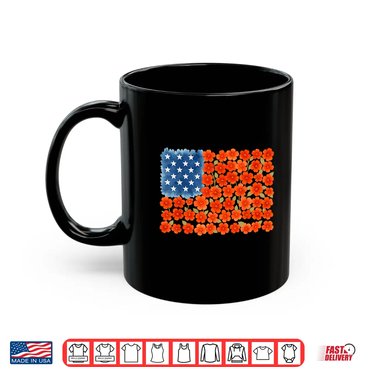 American Flag Poppy Flowers 4Th Of July Patriotic Men Women Shirt American Flag Poppy Flowers 4Th Of July Patriotic Men Women Shirt