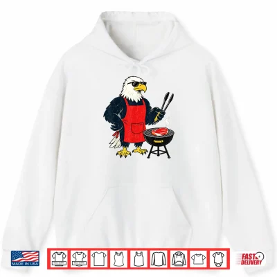 Hoodie Eagle Steaks Funny Patriotic Eagle BBQ Grill Meme Shirt