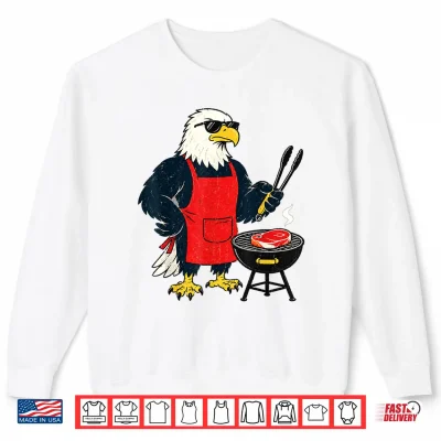 Sweatshirt Eagle Steaks Funny Patriotic Eagle BBQ Grill Meme Shirt