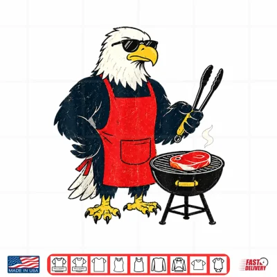 Design Eagle Steaks Funny Patriotic Eagle BBQ Grill Meme Shirt