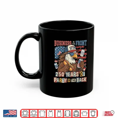 Mug Funny Eagle Mullet Merica Drinking DTF 250th 4th of July Shirt
