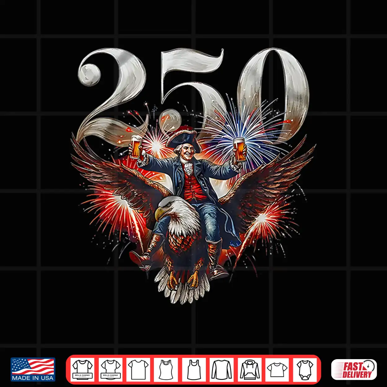 Funny Usa 250Th Birthday George Washington Riding Bald Eagle Shirt Funny Usa 250Th Birthday George Washington Riding Bald Eagle Shirt