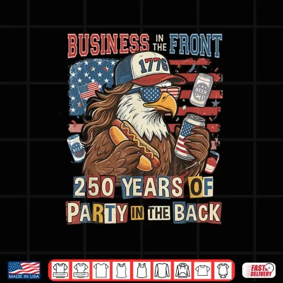 Design Funny Eagle Mullet Merica Drinking DTF 250th 4th of July Shirt
