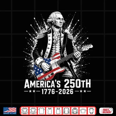 Design George Washington Guitar 250th Anniversary 250 Years America Shirt