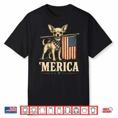 Merica Patriotic American 4Th Of July Chihuahua Dog Performance Shirt