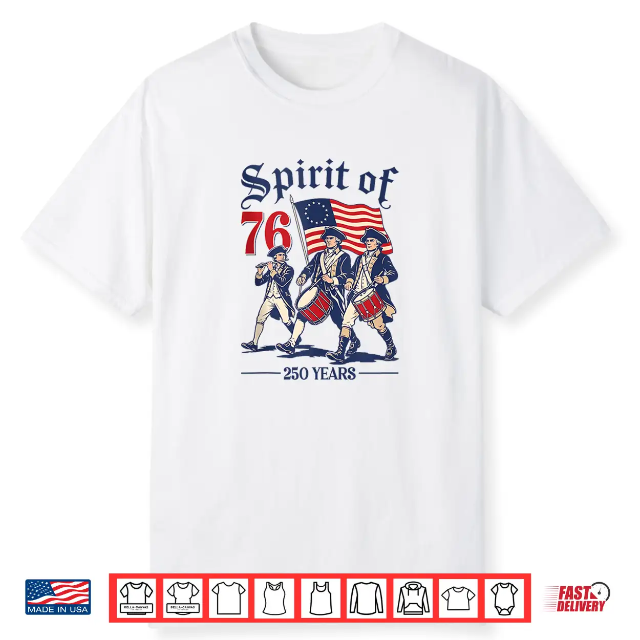 Retro Spirit Of 76 250 Years Us Semiquincentennial Patriotic Shirt Retro Spirit Of 76 250 Years Us Semiquincentennial Patriotic Shirt