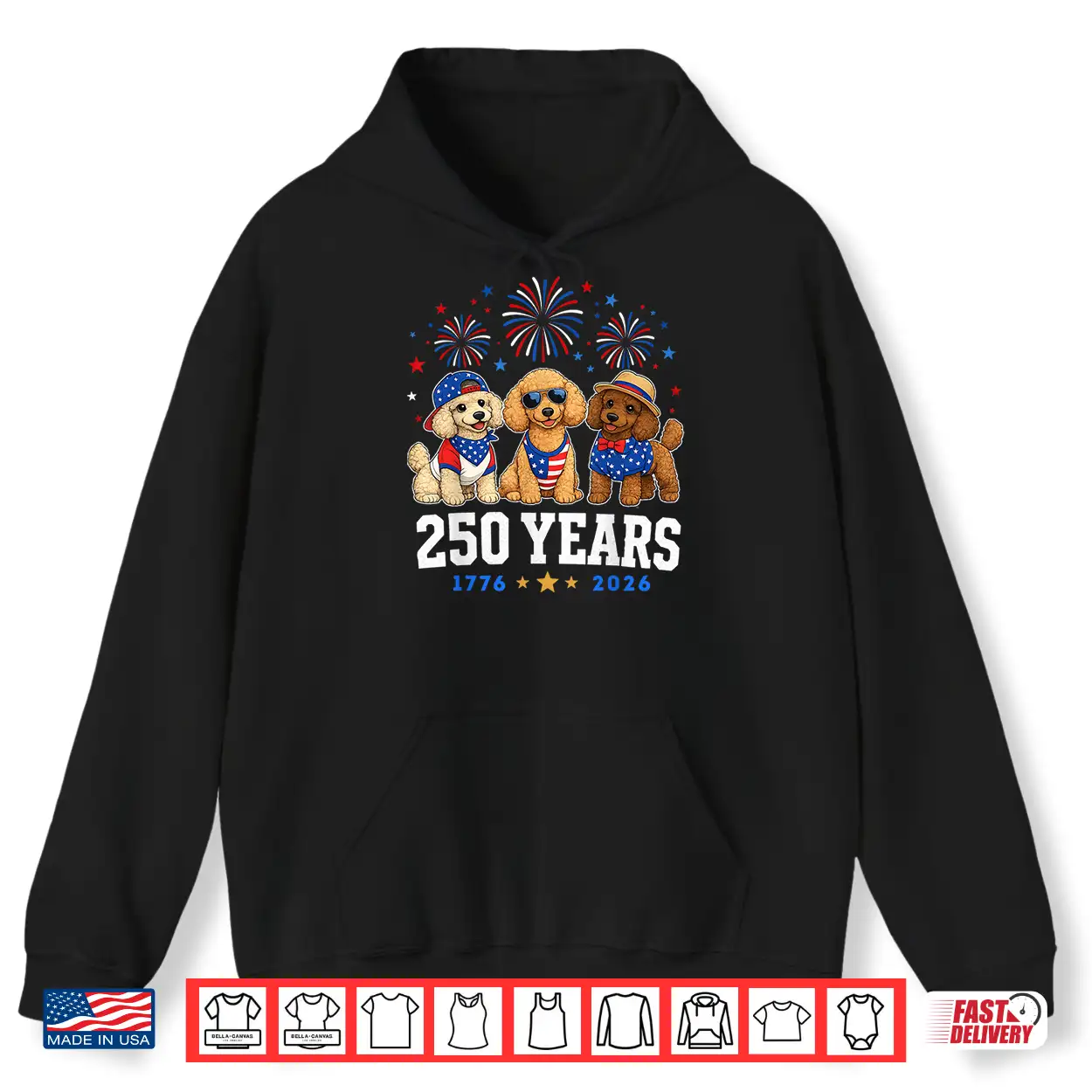 Poodle Dog 250 Anniversary Usa 250Th Poodle 4Th Of July Shirt Poodle Dog 250 Anniversary Usa 250Th Poodle 4Th Of July Shirt