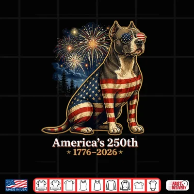 Design Pitbull Americas 250th Anniversary 1776 2026 Shirt