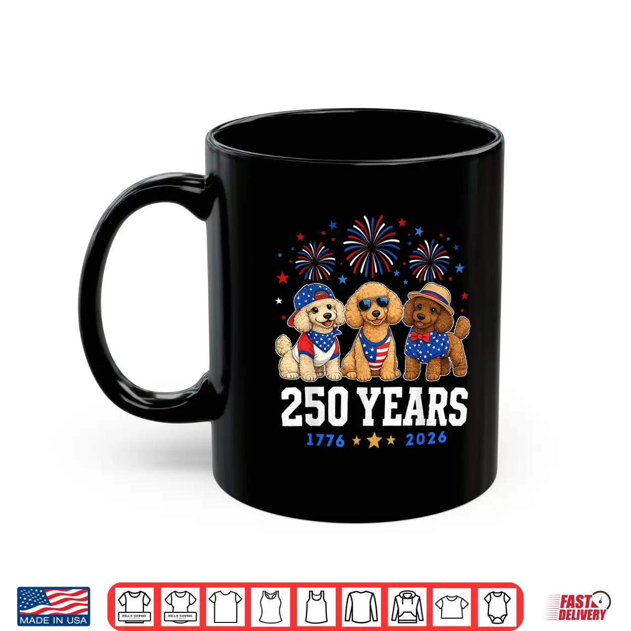 Poodle Dog 250 Anniversary Usa 250Th Poodle 4Th Of July Shirt Poodle Dog 250 Anniversary Usa 250Th Poodle 4Th Of July Shirt