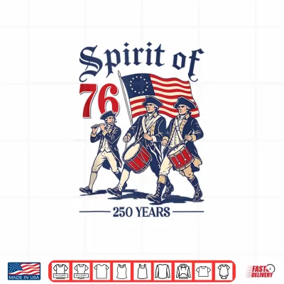 Retro Spirit Of 76 250 Years Us Semiquincentennial Patriotic Shirt 4 Design Retro Spirit of 76 250 Years US Semiquincentennial Patriotic Shirt