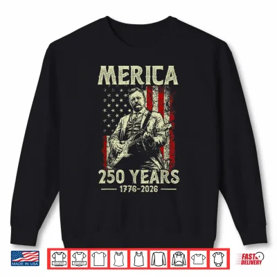 Theodore Roosevelt Playing Guitar Rock N Roll American Flag Shirt 2 Sweatshirt Theodore Roosevelt Playing Guitar Rock n Roll American Flag Shirt