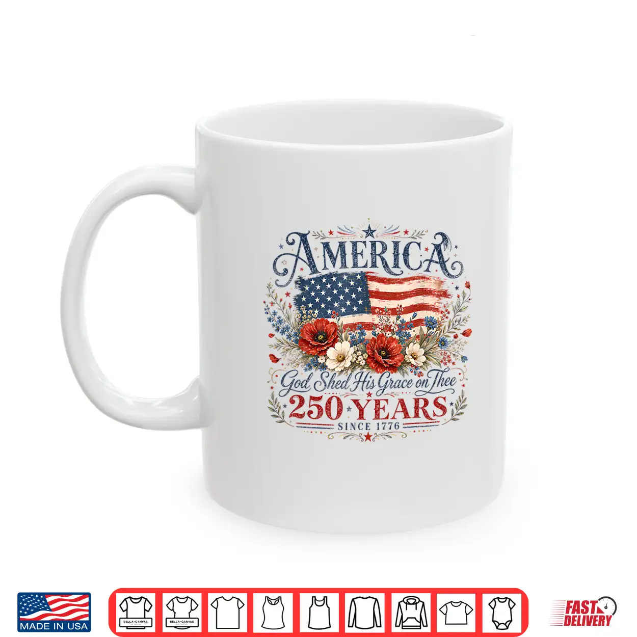 Usa 250 Years America Floral Birthday Patriotic 4Th Of July Shirt Usa 250 Years America Floral Birthday Patriotic 4Th Of July Shirt