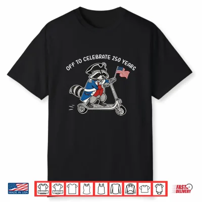 250 Anniversary Usa Flag Raccoon 250 Years 250Th Anniversary Shirt