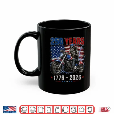 250 Anniversary Usa 250Th American Skull Motorcycle Usa Flag Shirt 3 Mug 250 Anniversary USA 250th American Skull Motorcycle USA Flag Shirt