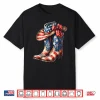 4Th Of July Cowgirl Boots Patriotic Women Girl Shirt